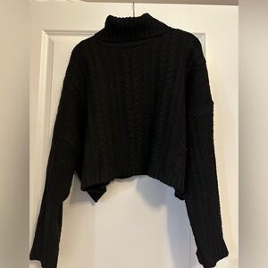 Double Zero Black Cowl Neck Sweater